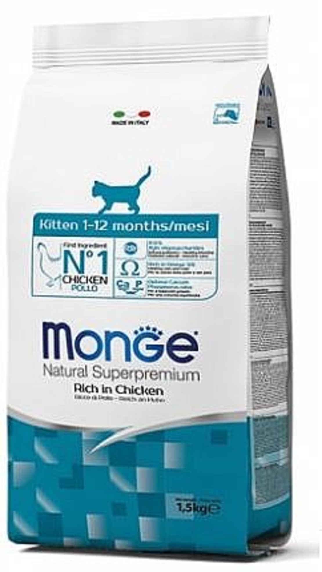 מזון לגורי חתולים מונג' נטורל קיטן 1.5 ק