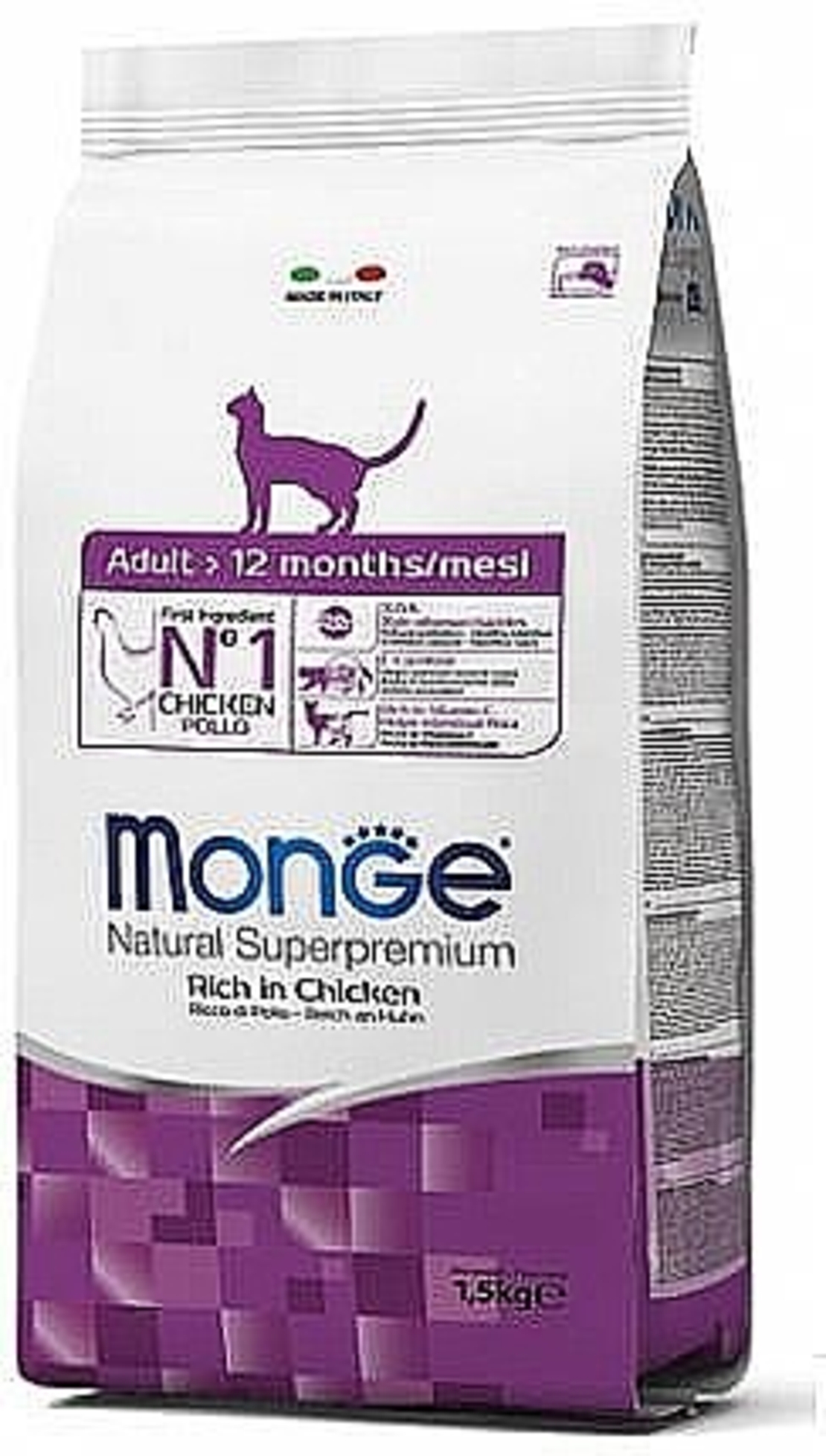 מונג' נטורל עוף לחתול 1.5 ק