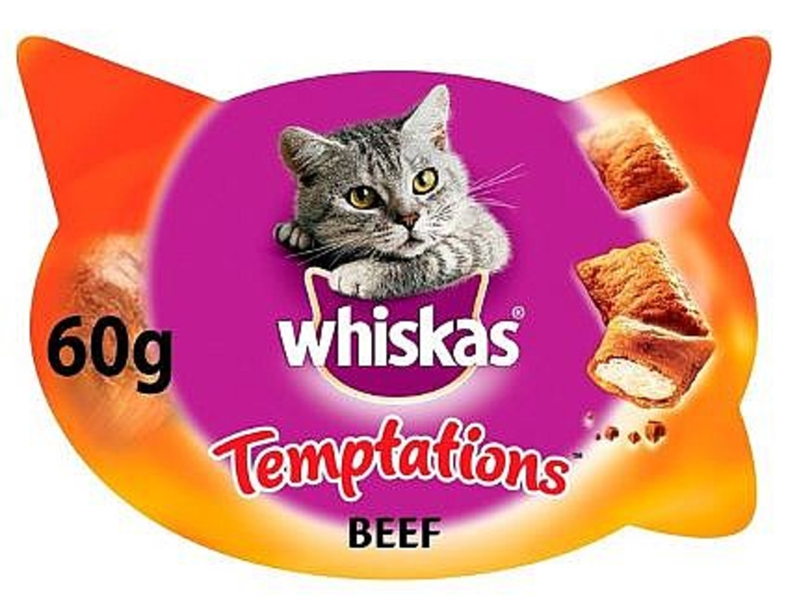 חטיף כריות לחתול ויסקאס טמפטיישן בקר 60 גר'