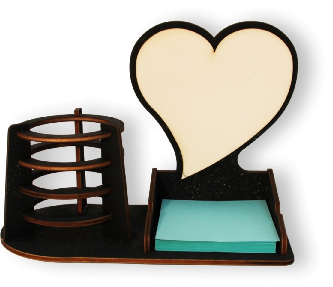 מעמד שולחני עם כוס לעטים