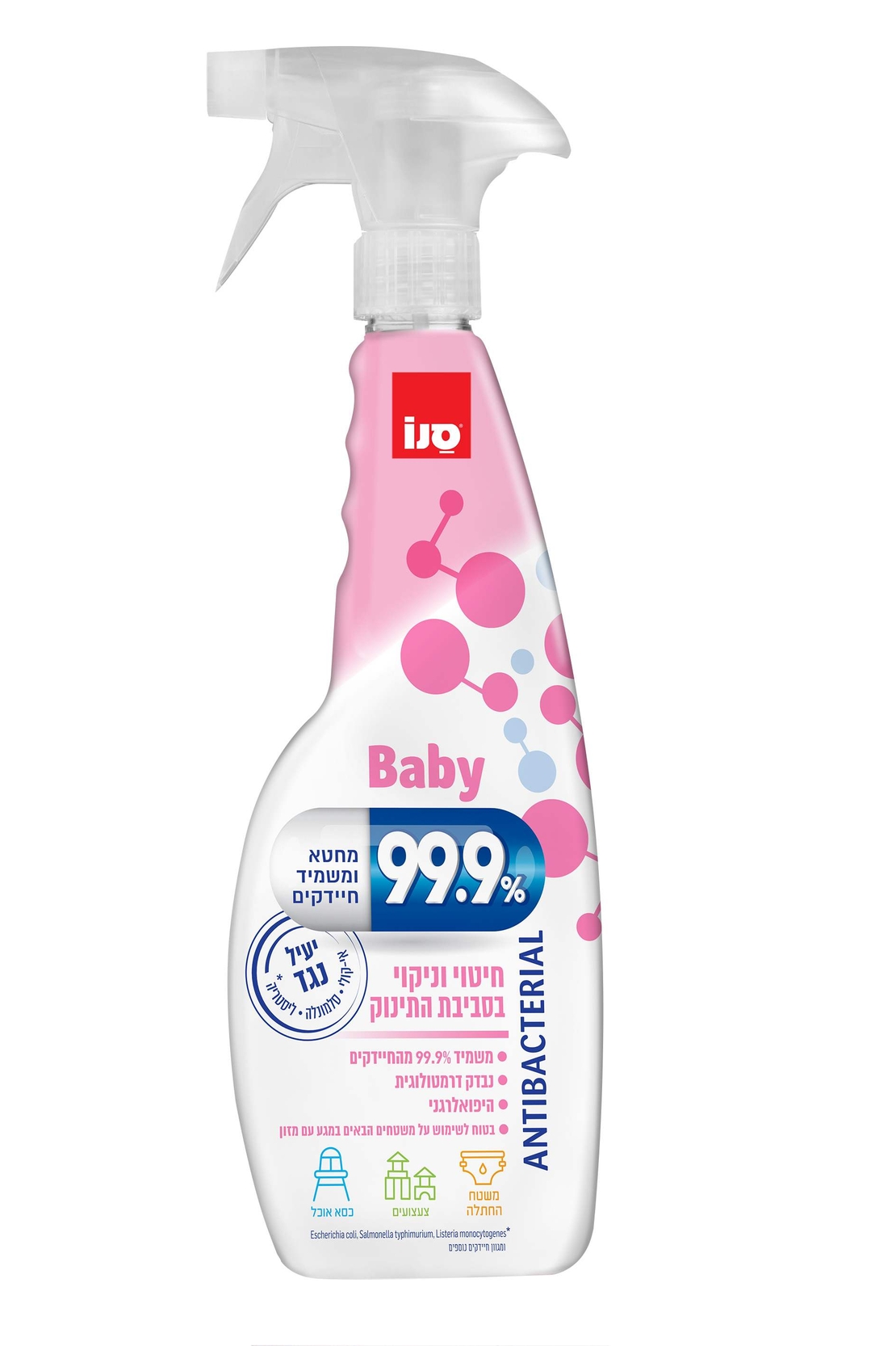  בייבי - תרסיס לניקוי ולחיטוי 99.9% (750 מ