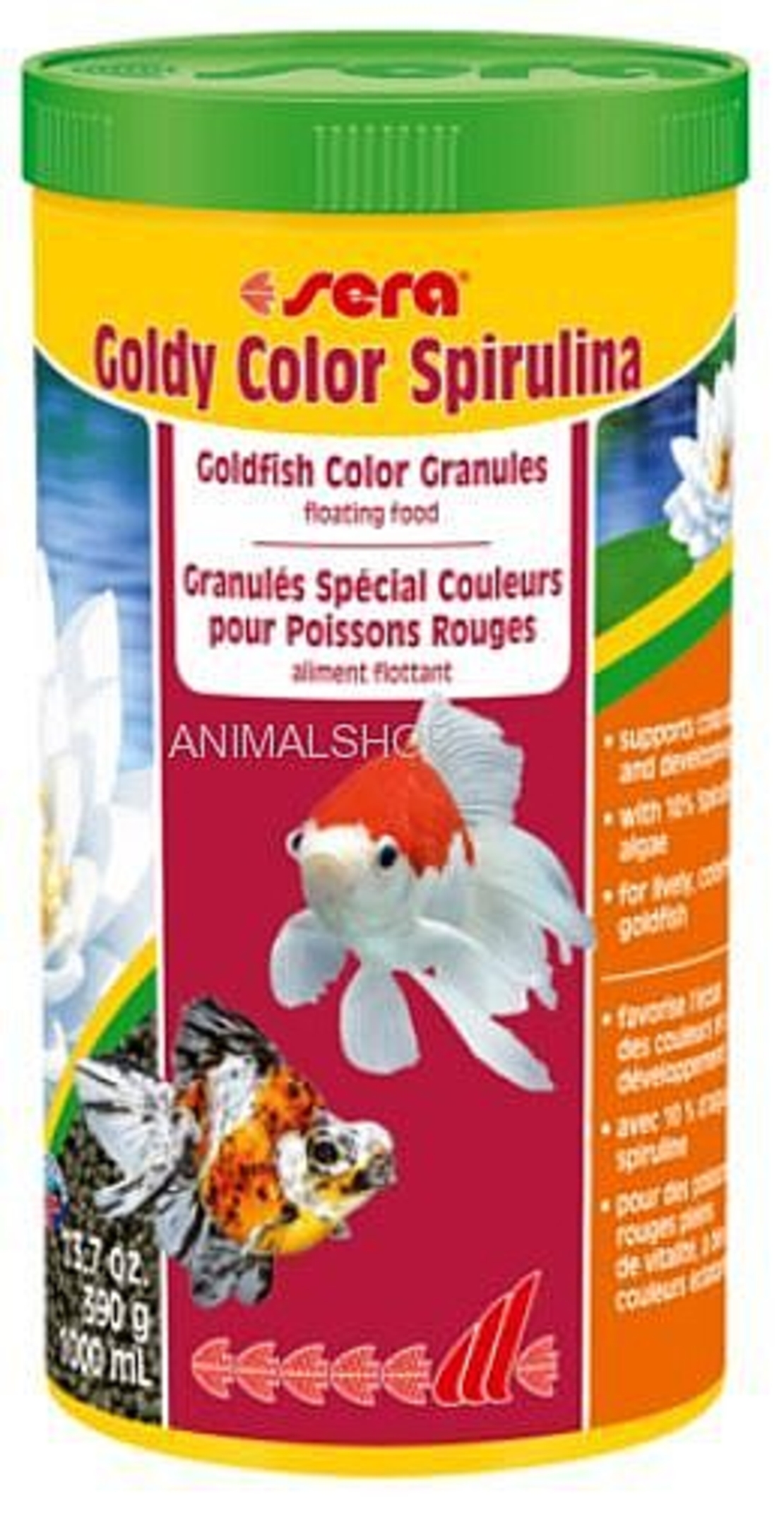 סרה גולדי קולור אוכל לדגי זהב לחיזוק הצבע גרנולות שוקעות 135 גר'