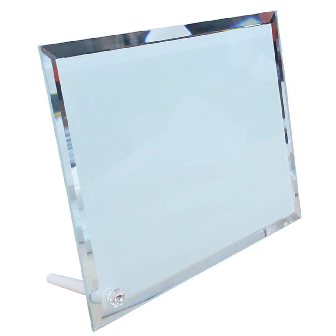 לוח זכוכית עם מסגרת מראה