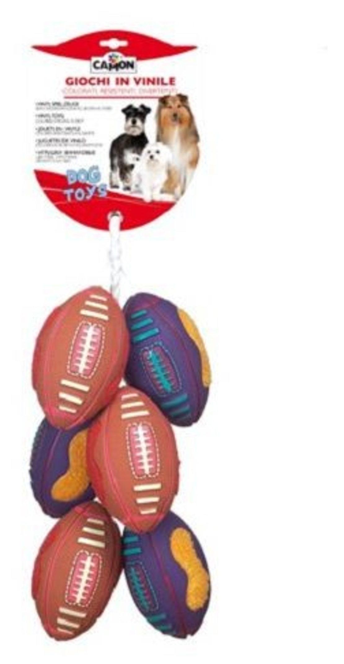 צעצוע לטקס רוגבי לכלב 