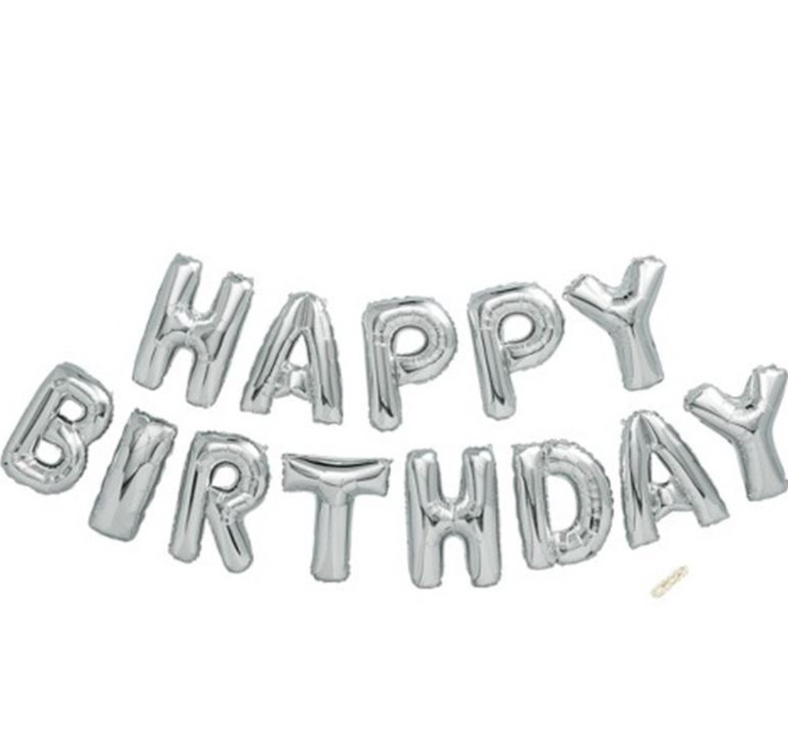 סט אותיות HAPPY BIRTHDAY לניפוח עצמי