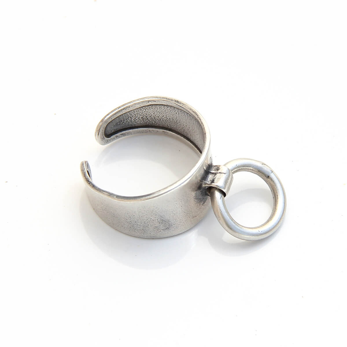 טבעת נזם - כסף 925 מושחר