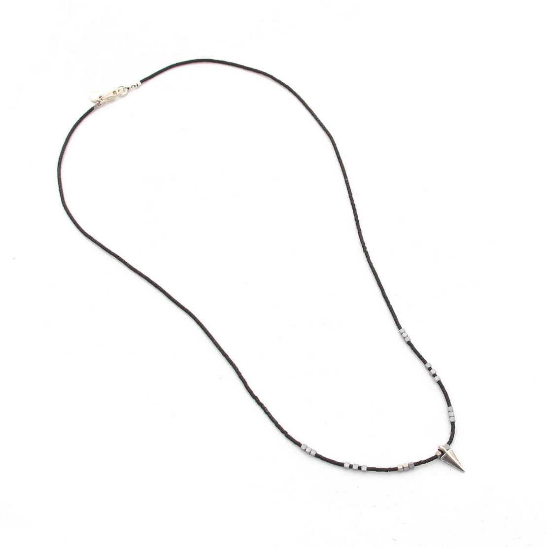 שרשרת רוקי גברים - שחור כסף 