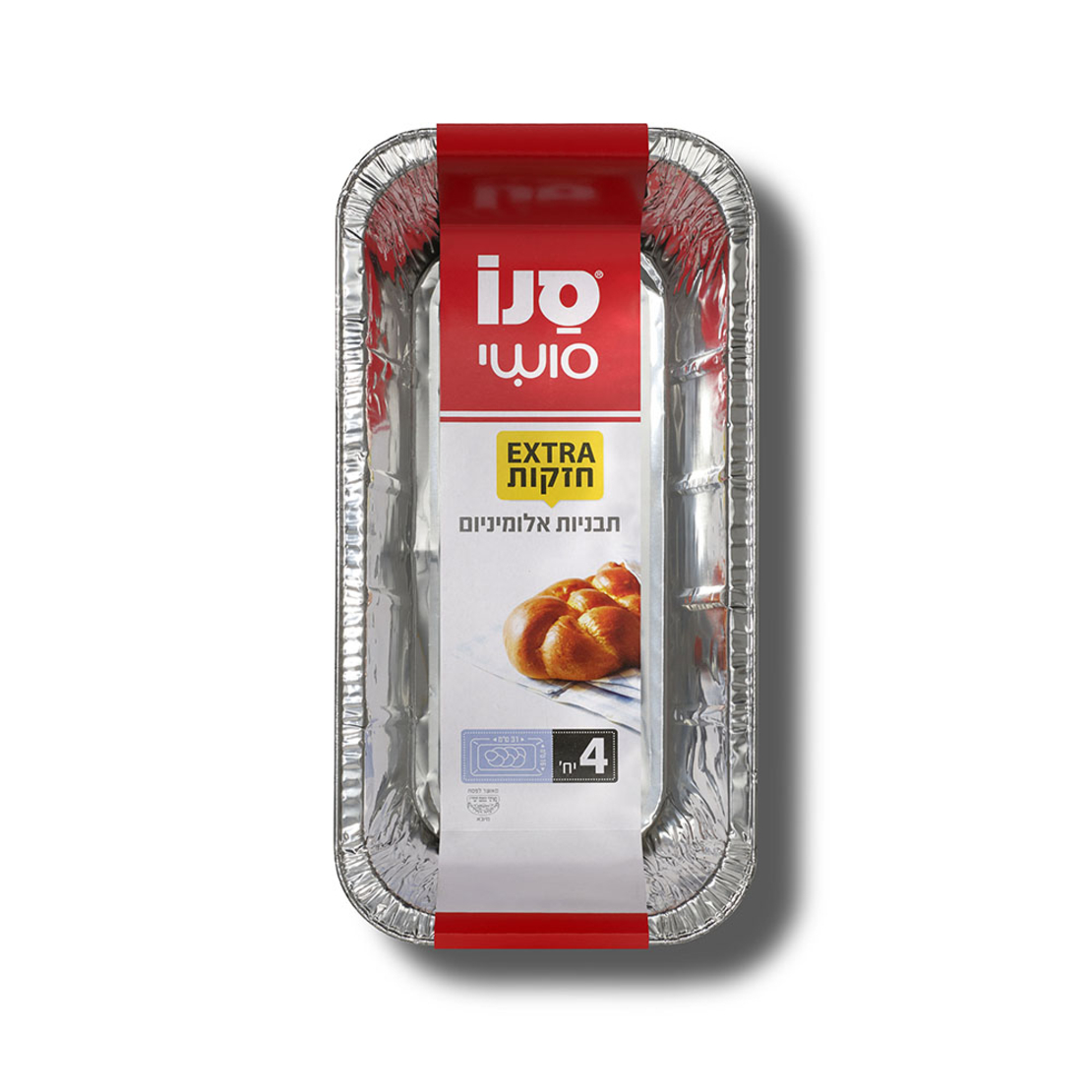 תבניות אלומיניום 4 יח' 16*31