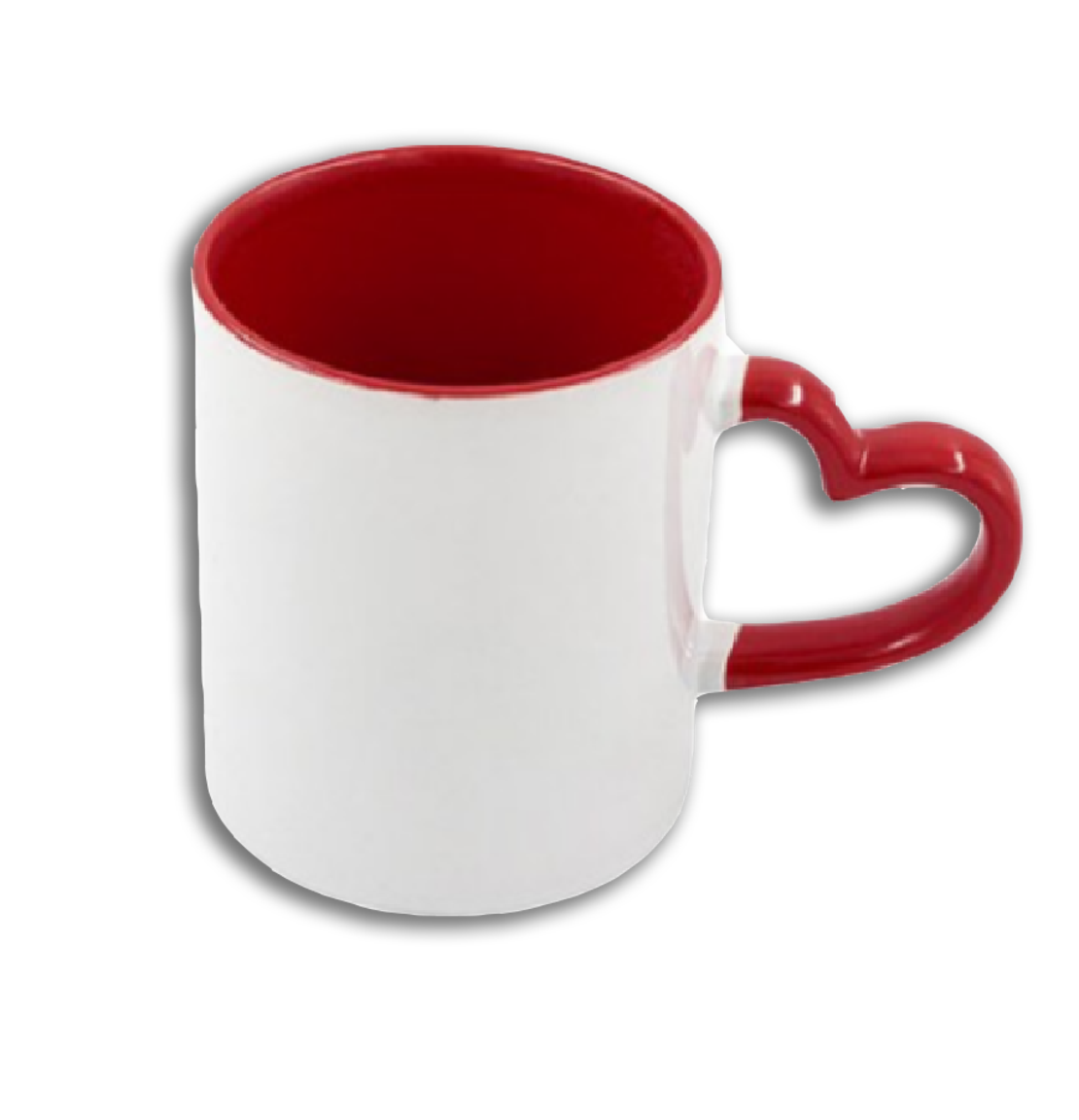 ספל ידית לב אדום