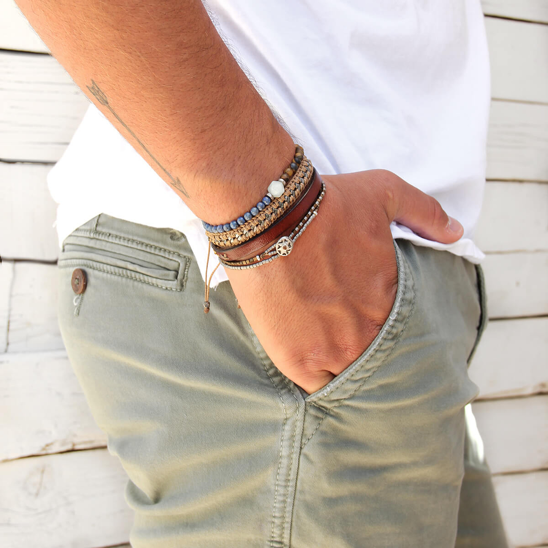 קומבינציית צמידים לגבר - LIAM 