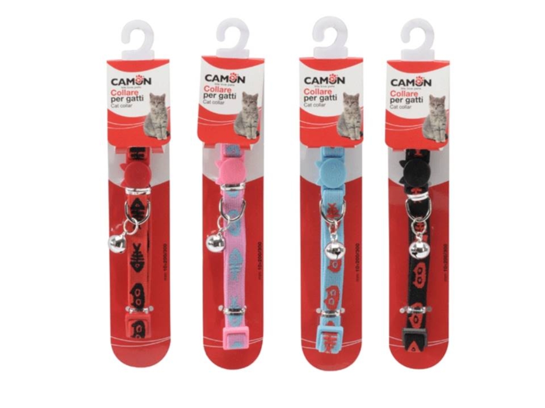 קולר  לחתול עם ציור דג