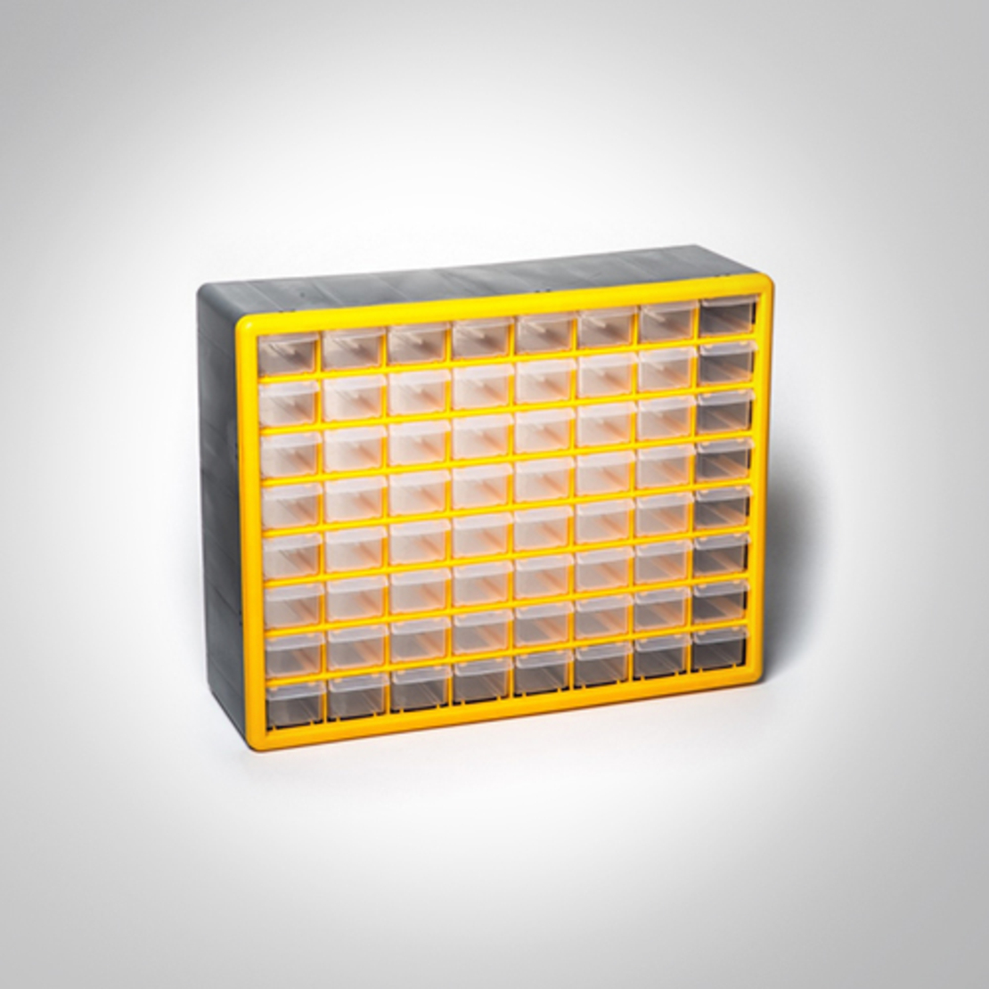 יחידת אחסון מפלסטיק – 64 מגירות