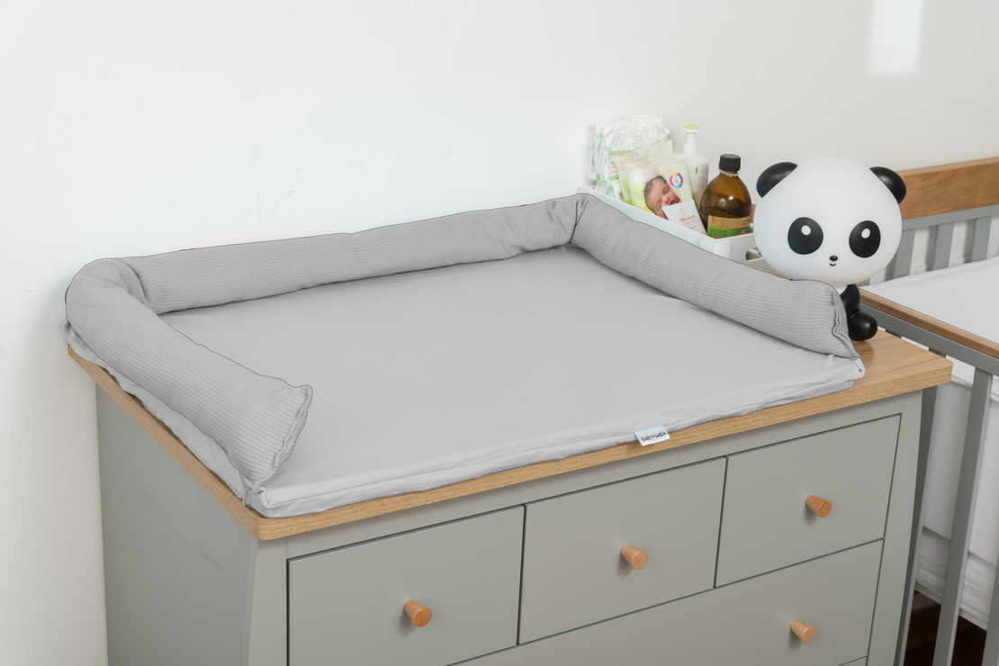 משטח החתלה| וופל ג'רסי תכלת