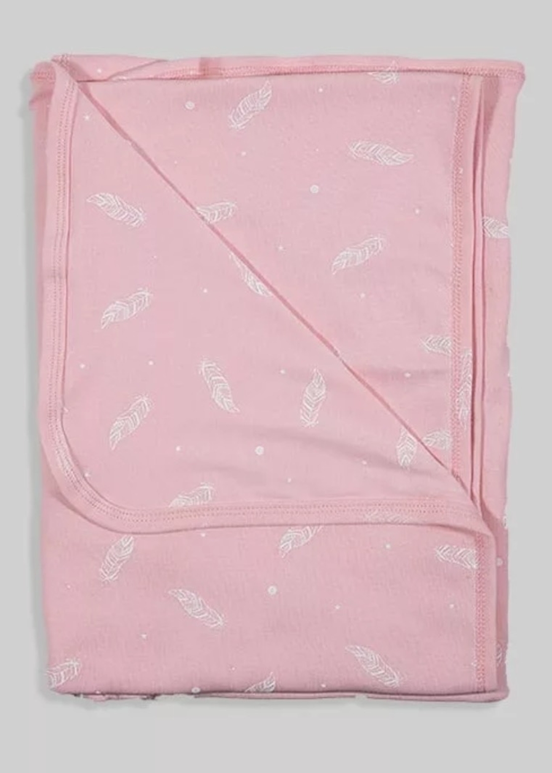 שמיכת קיץ טריקו | ורוד נוצות