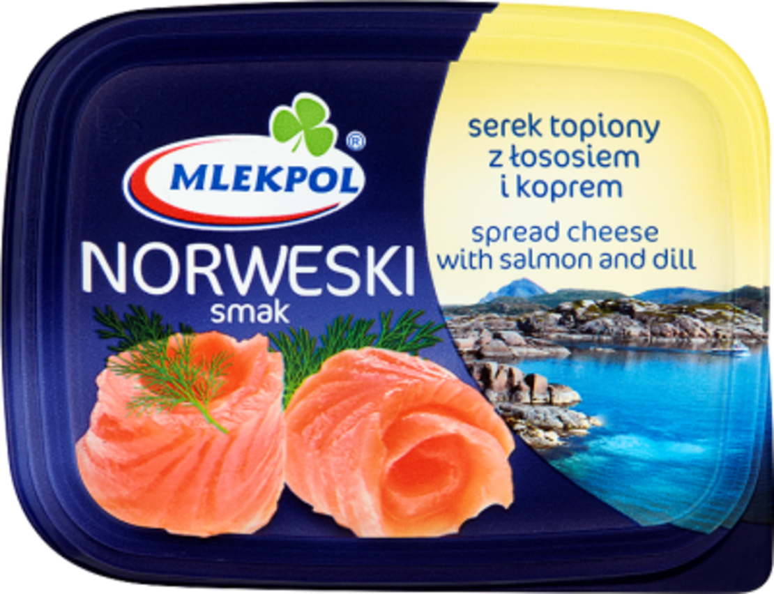 גבינה מותכת בתוספת סלמון