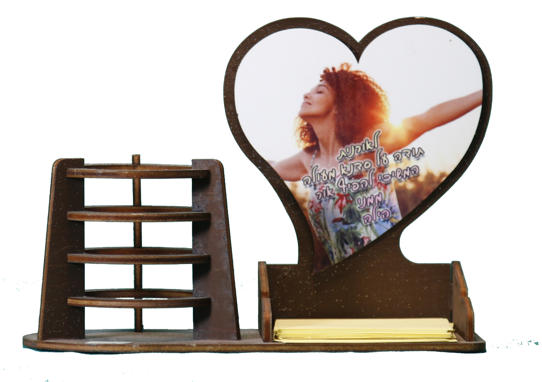 מעמד שולחני עם כוס לעטים