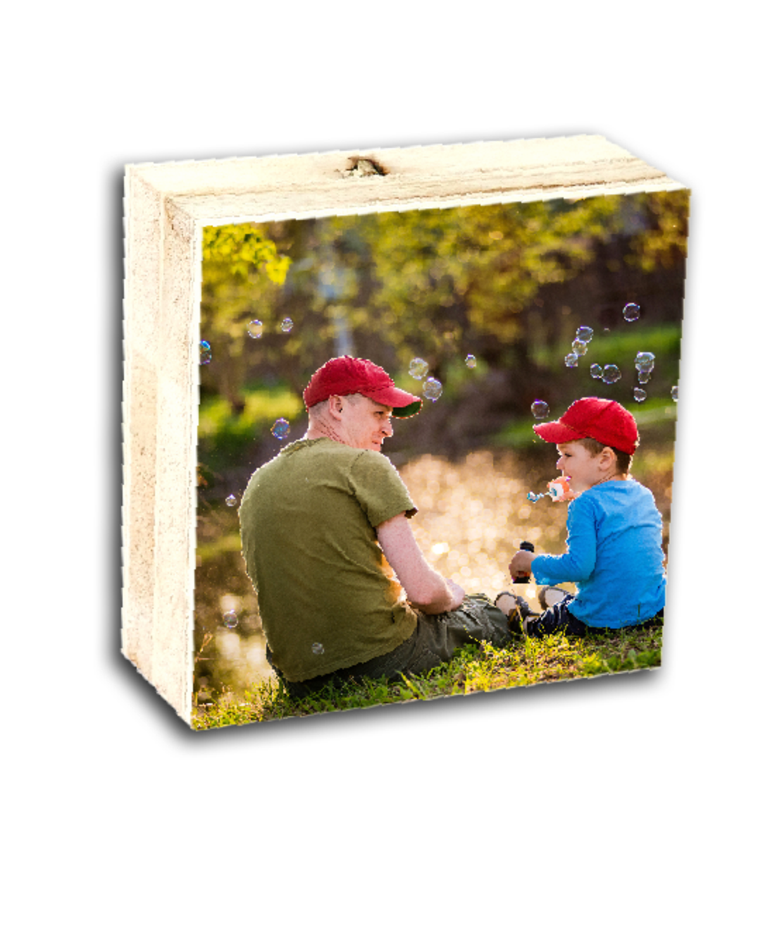 פוטובלוק עץ טבעי עבה 14*14