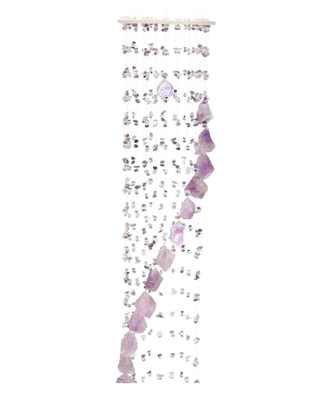 מובייל בשילוב אבני אמטיסט גולמי 25 זרועות 120 ס