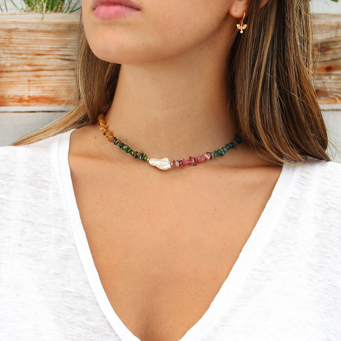 צ'וקר טורמלין - גולדפילד ופנינה טבעית