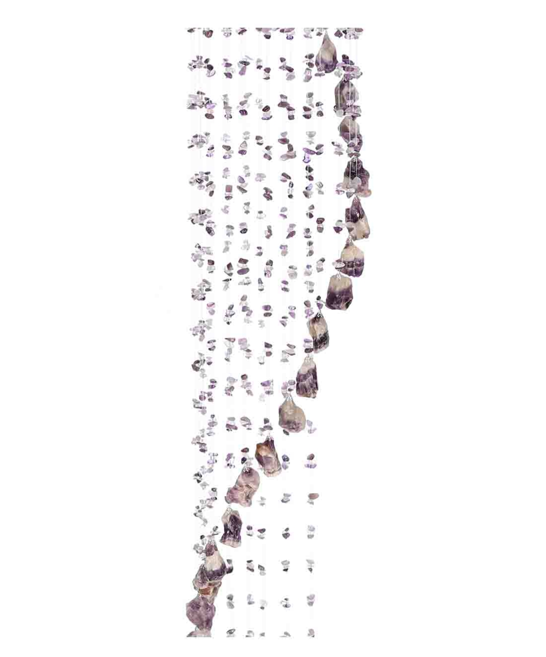 מובייל  בשילוב אבני אמטיסט שברון גולמי 25 זרועות 120 ס