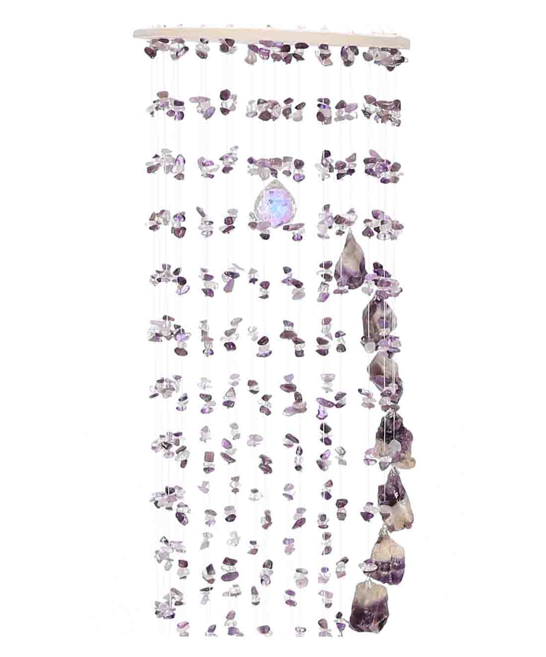 מובייל  בשילוב אבני אמטיסט שברון גולמי 25 זרועות 120 ס