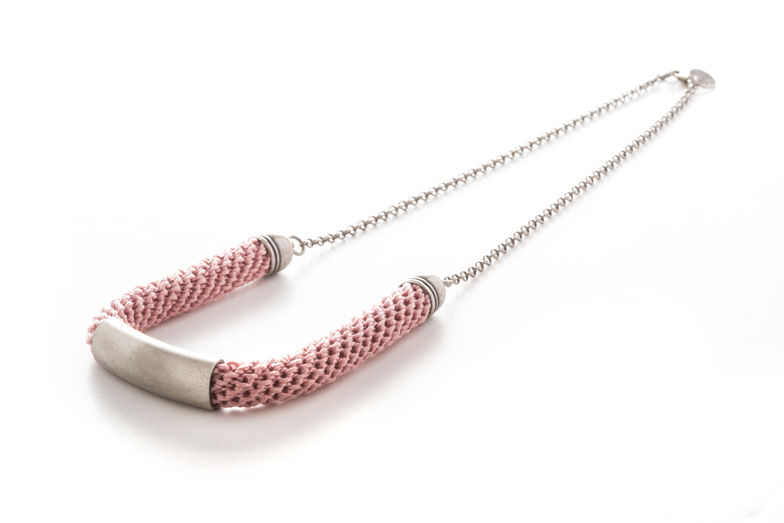 Pink / silver necklace | Sima