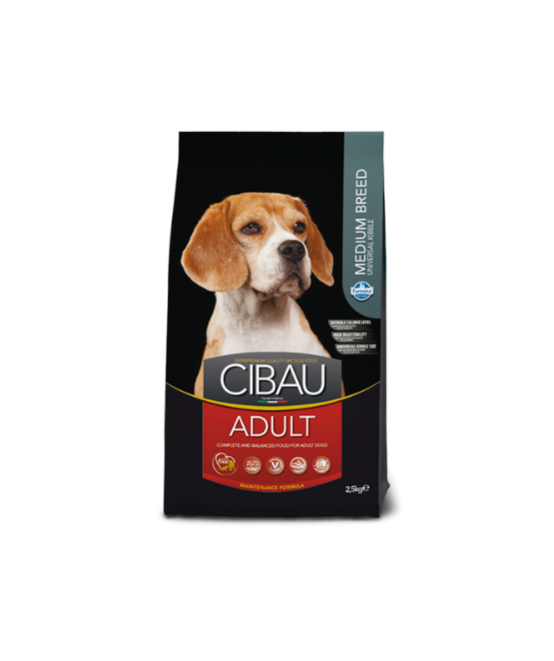 CIBAU סיבאו מזון יבש לכלב בוגר מגזע קטן בטעם עוף 2.5 / 7 ק
