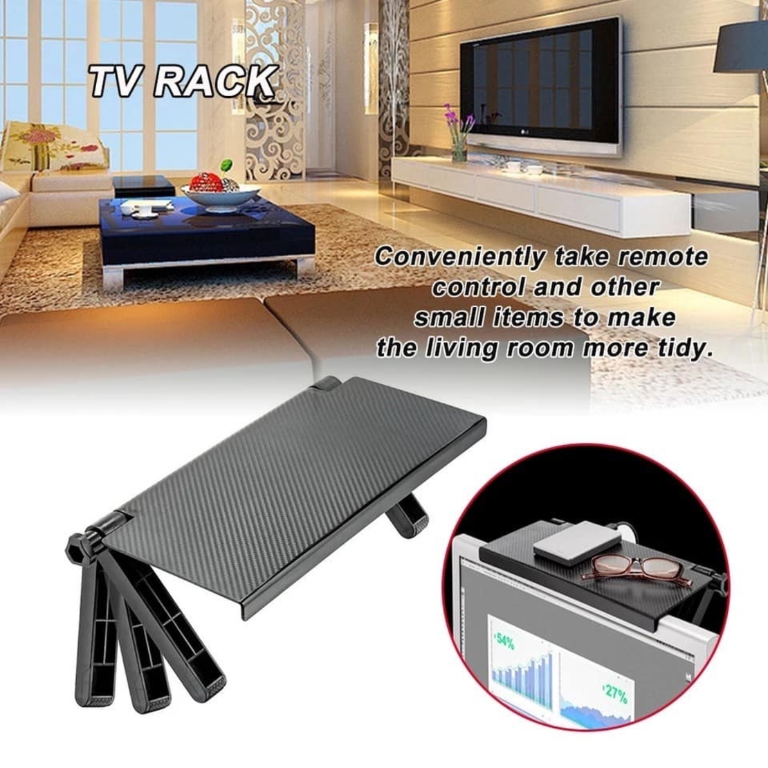 מדף מתכוונן לטלוויזיה ללא קידוח