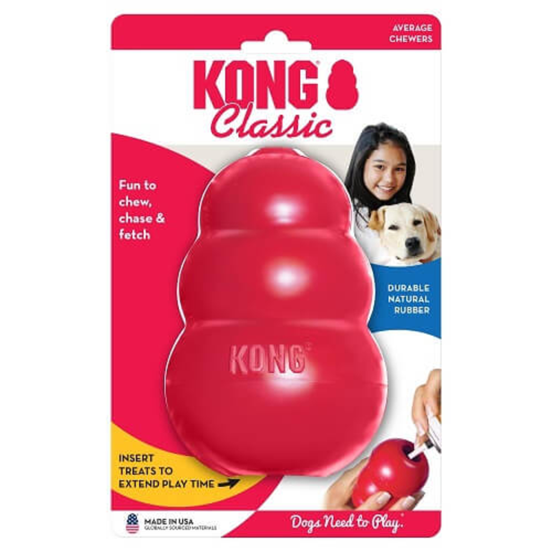 KONG CLASSIC קונג קלאסיק צעצוע לעיסה לכלב