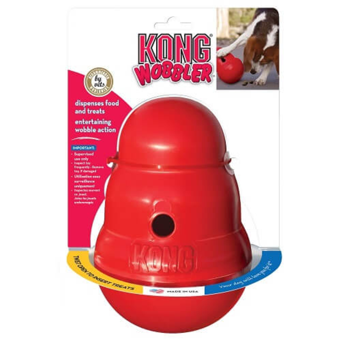 KONG WOBBLER קונג וובלר צעצוע חטיפים אינטראקטיבי