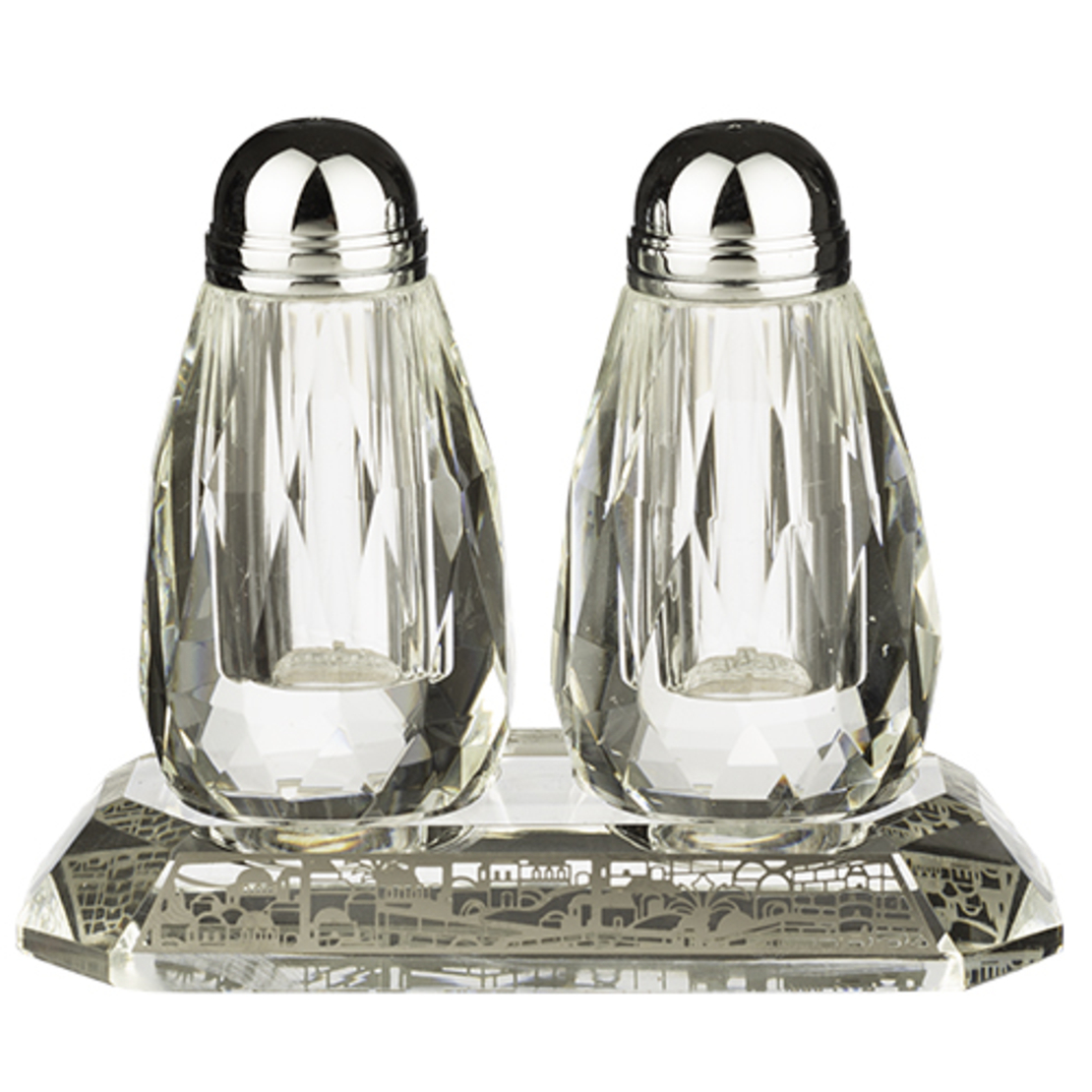 מלחייה קריסטל מהודרת עם פלקטה 