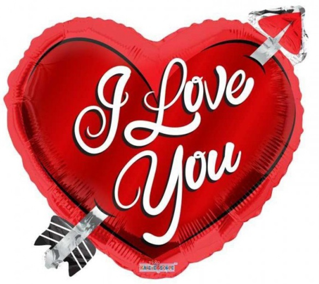 I LOVE YOU לב קופידון