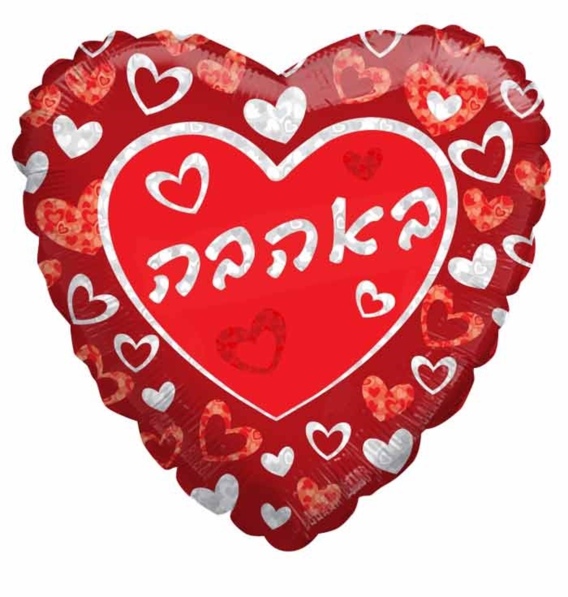באהבה לב אדום עם לבבות
