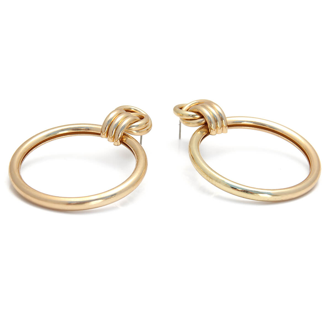 עגילי חישוק זהובים