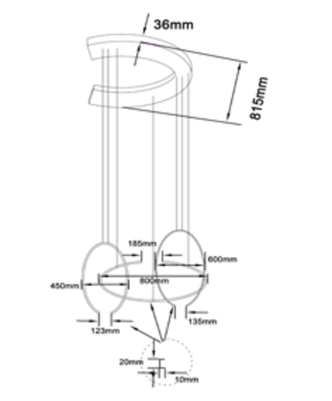 גוף תאורה תלוי לופ
