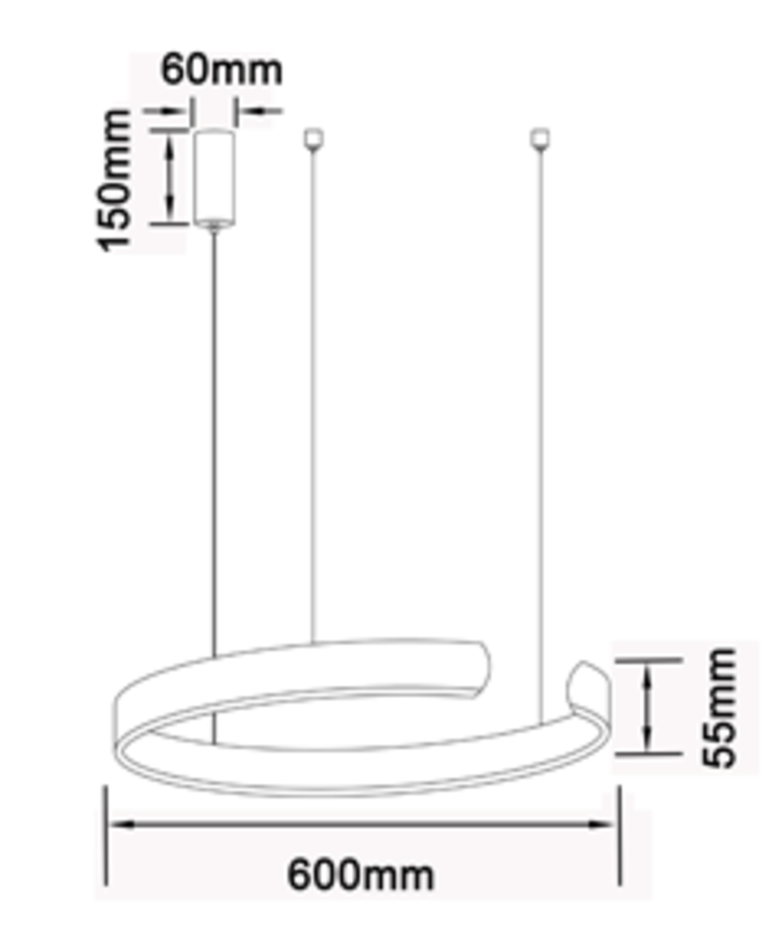גוף תאורה תלוי אקליפס 