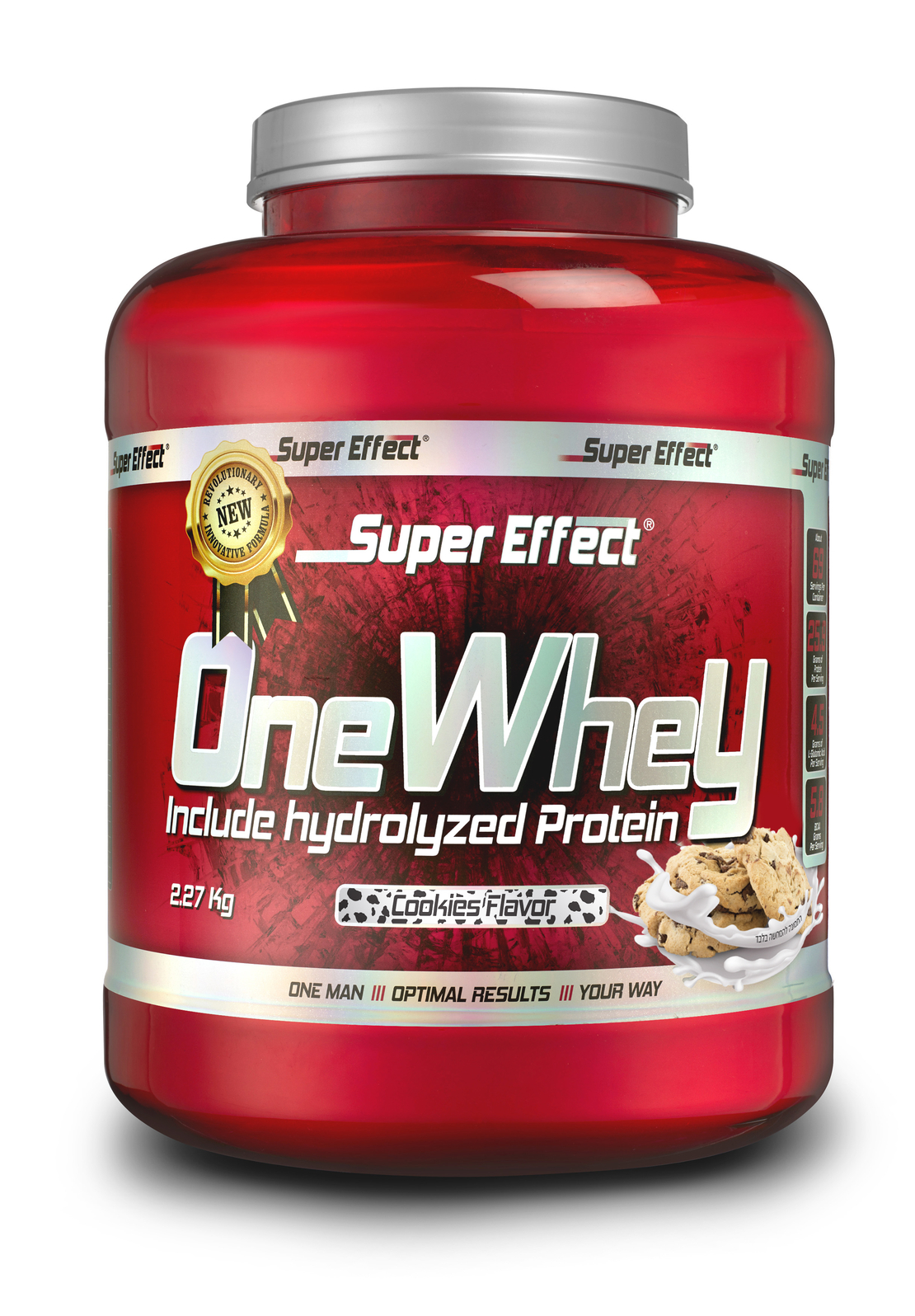 אבקת חלבון  בטעם קרם עוגיות  2.27 ק