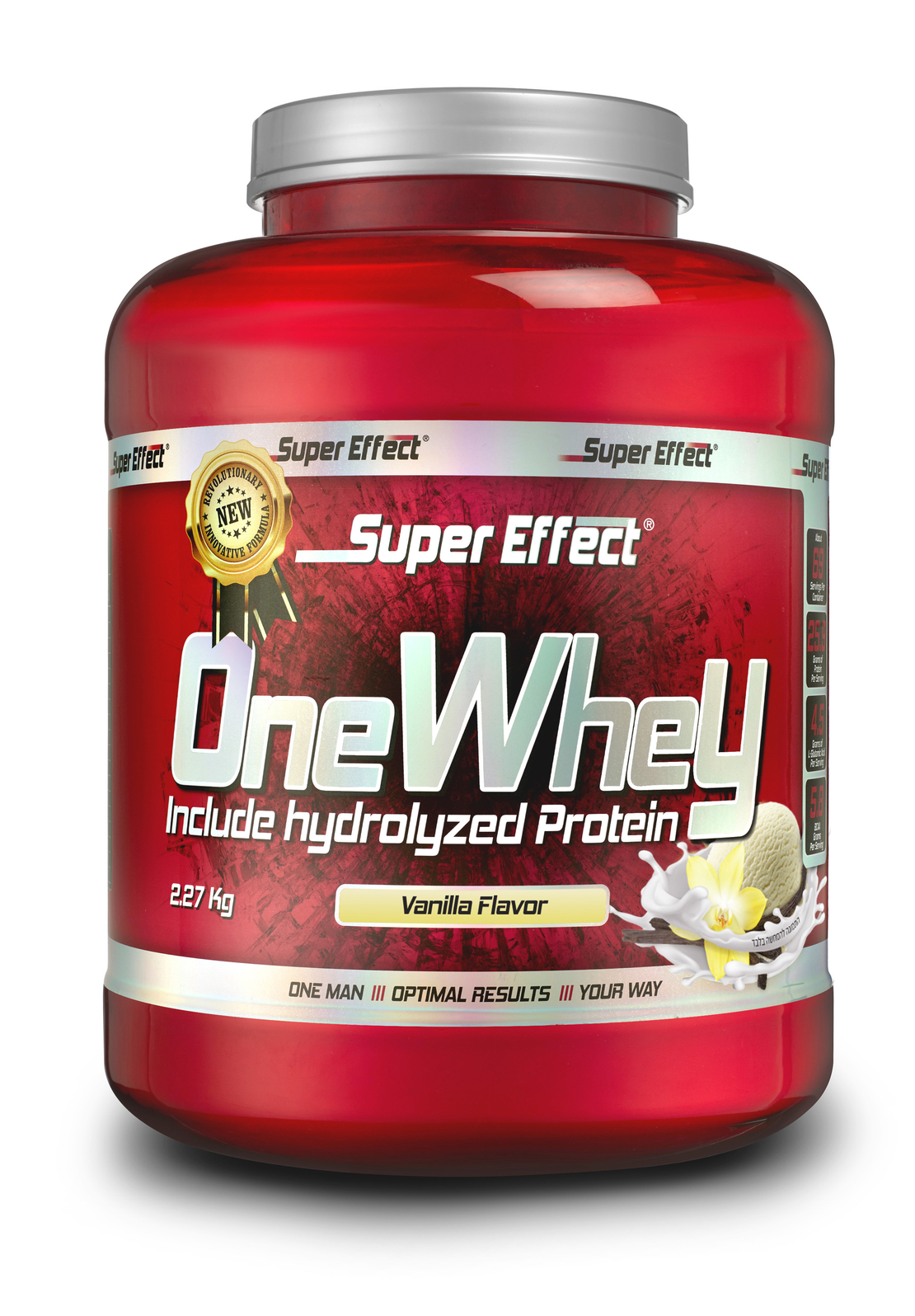 אבקת חלבון  בטעם וניל ,  2.27 ק