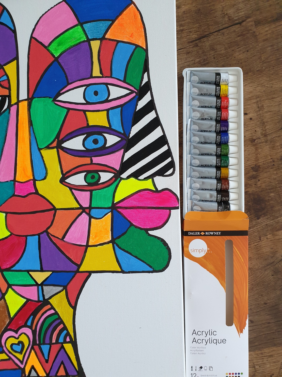 תמונת קנבס לצביעה-  מחוברים