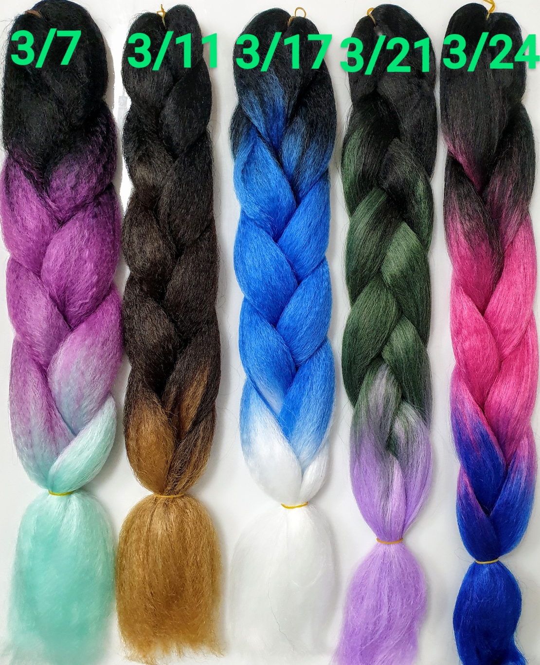 Synthetic hair braids