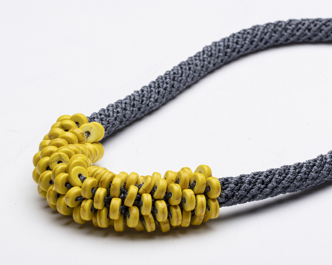 Grey / Yellow Necklace -  Ofira