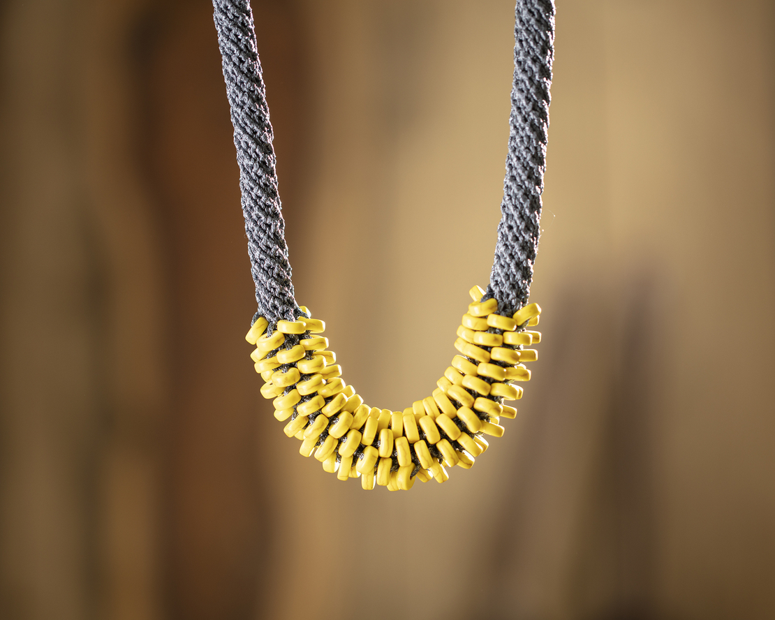 Grey / Yellow Necklace -  Ofira