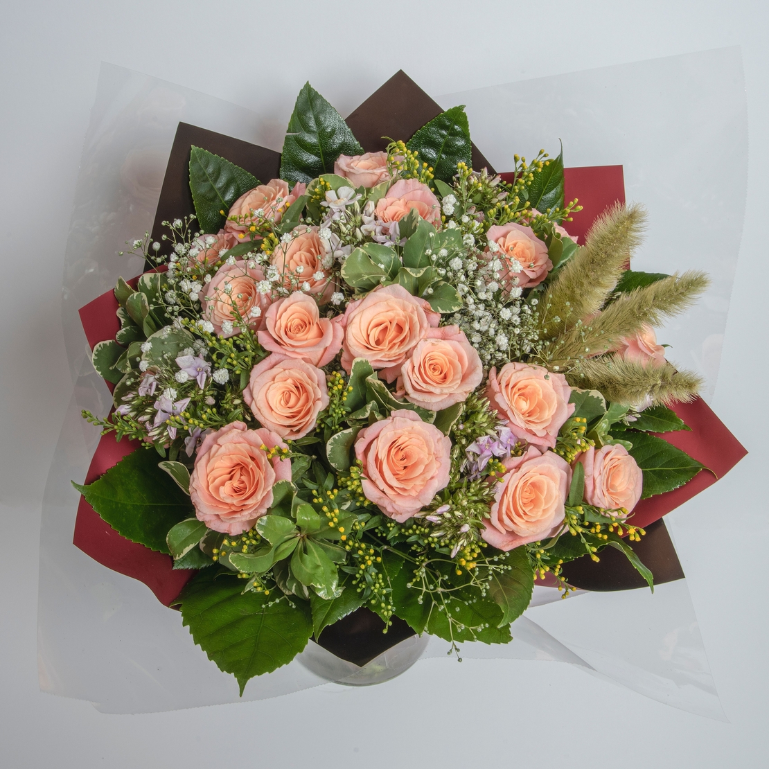 זר ורדים אפרסק