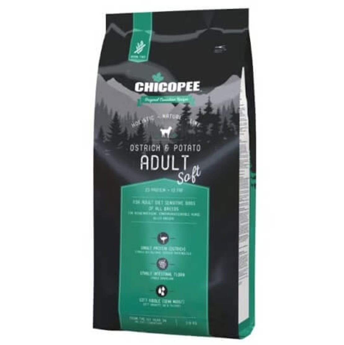 CHIKOPEE SOFT OSTRICH&POTATO צ'יקופי סופט כלב בוגר מבוסס יען ותפו