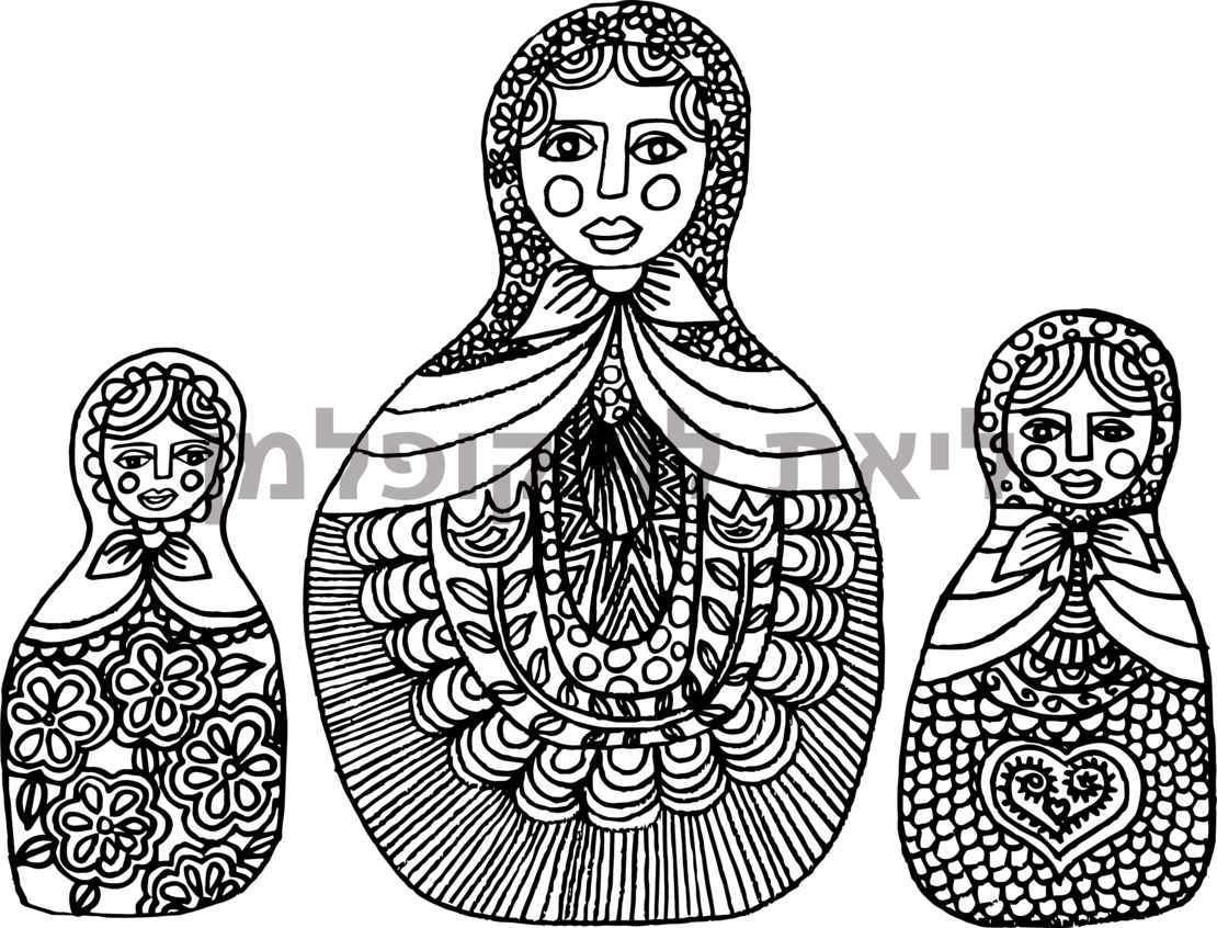 תמונת קנבס לצביעה- בבושקה