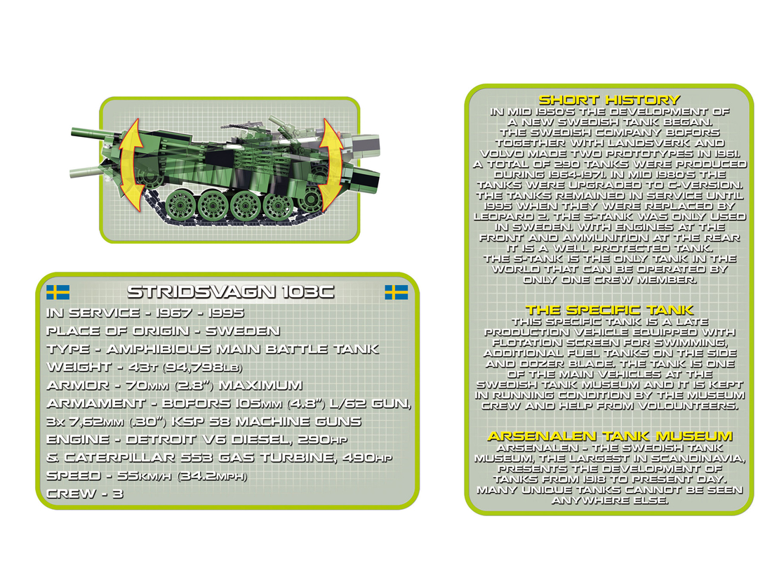 טנק סטרידסווגן 103C שבדי