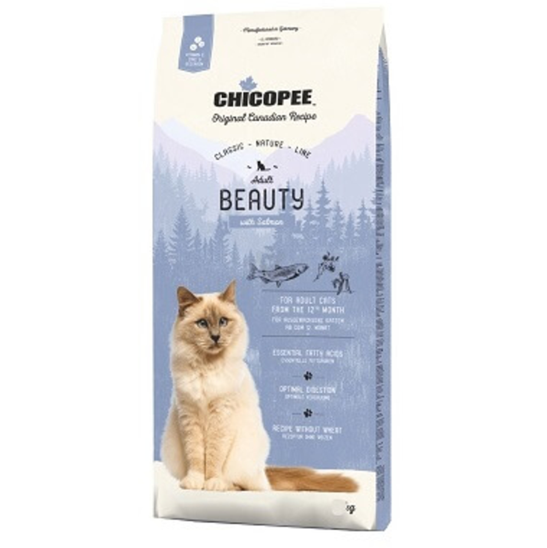 CHICOPEE BEAUTY צ'יקופי ביוטי מזון יבש לחתול בוגר עם סלמון 1.5 ק