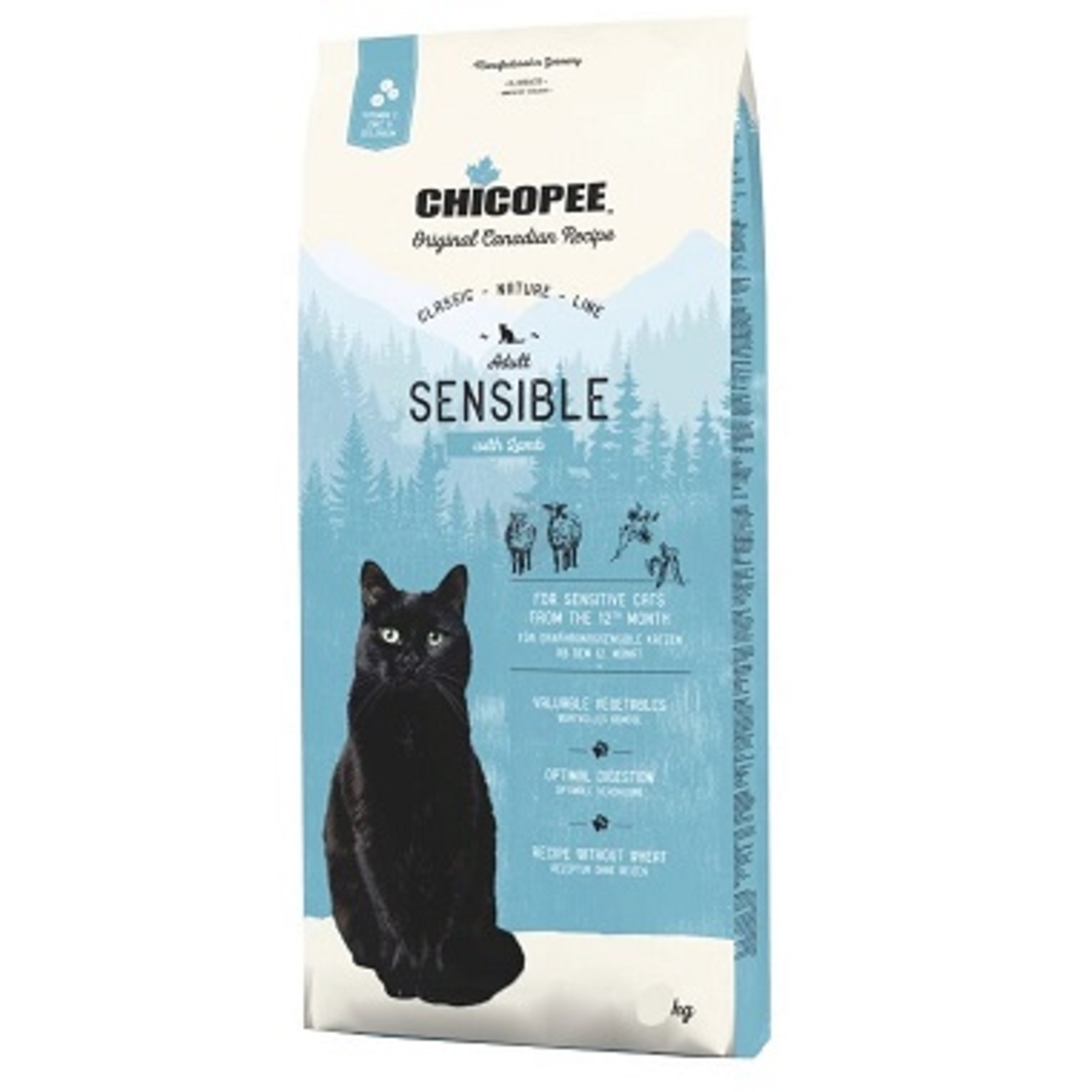 CHICOPEE SENSIBLE צ'יקופי סנסיבל מזון יבש לחתול בוגר עם כבש 1.5 ק