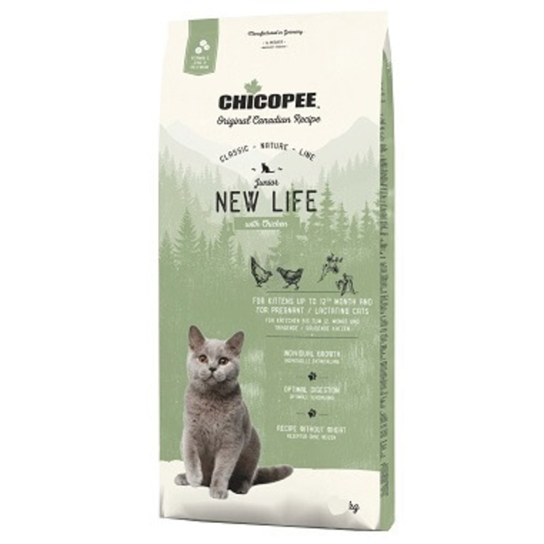 CHICOPEE NEW LIFE צ'יקופי ניו לייף מזון יבש לגורי חתולים עם עוף 1.5 ק