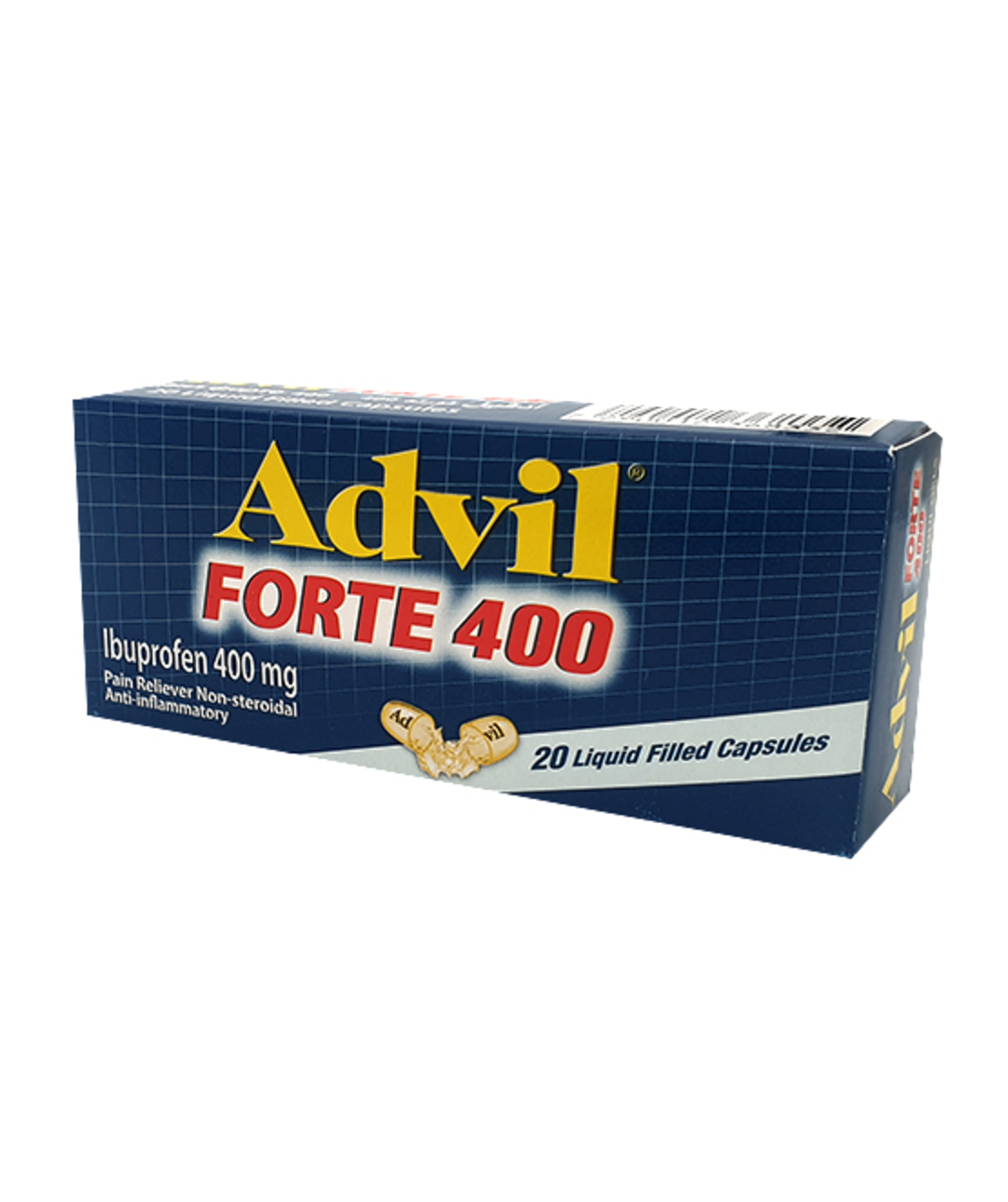 אדויל 400 פורטה, 20 כמוסות ג'ל - Advil FORTE (Ibuprofen 400mg)